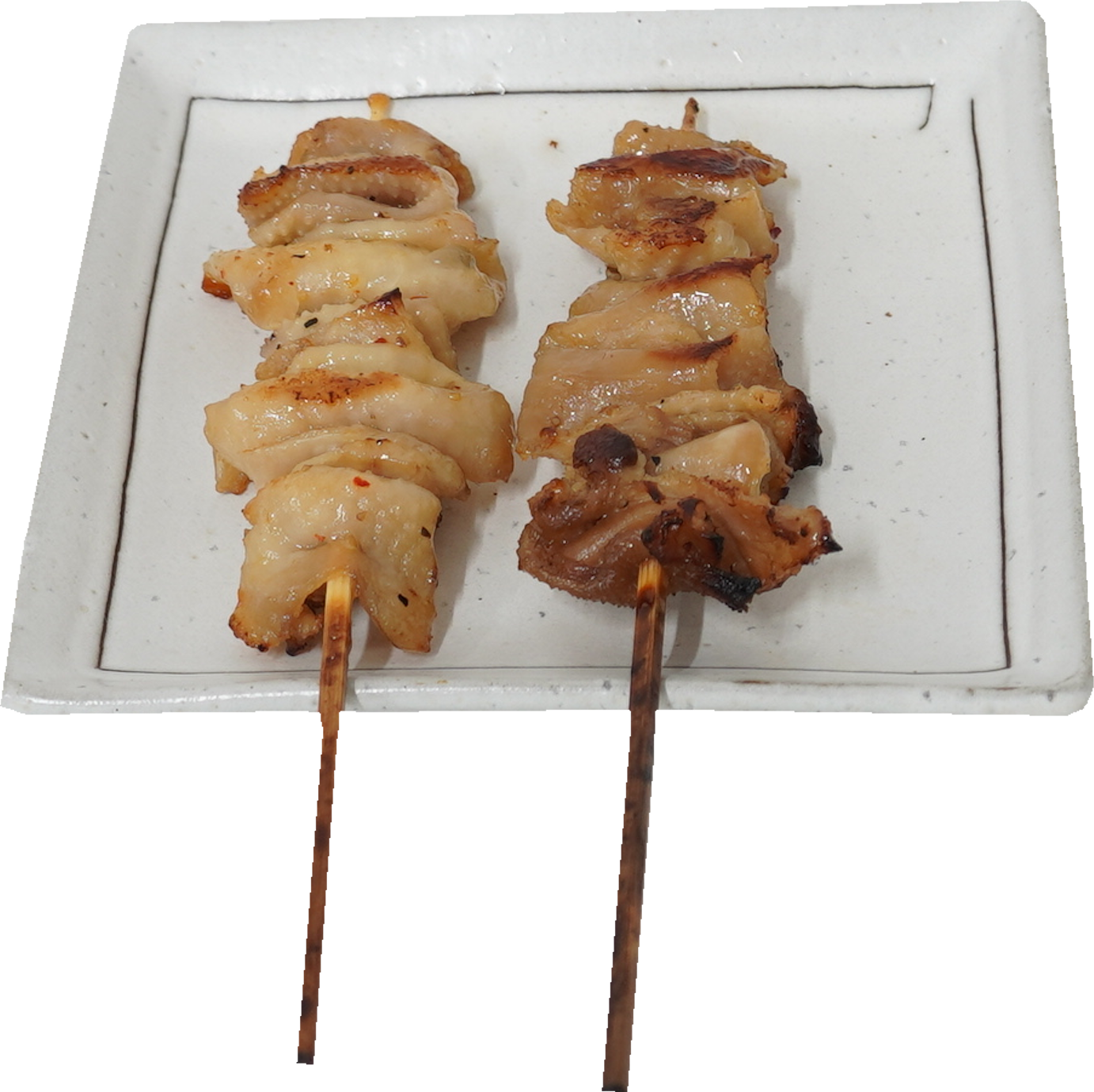 焼き鳥（皮塩）｜商用可フリー画像・背景透過