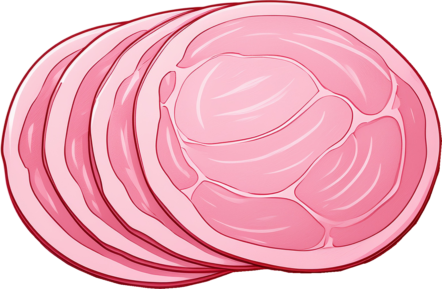 ハムのイラスト｜商用可フリー画像・背景透過