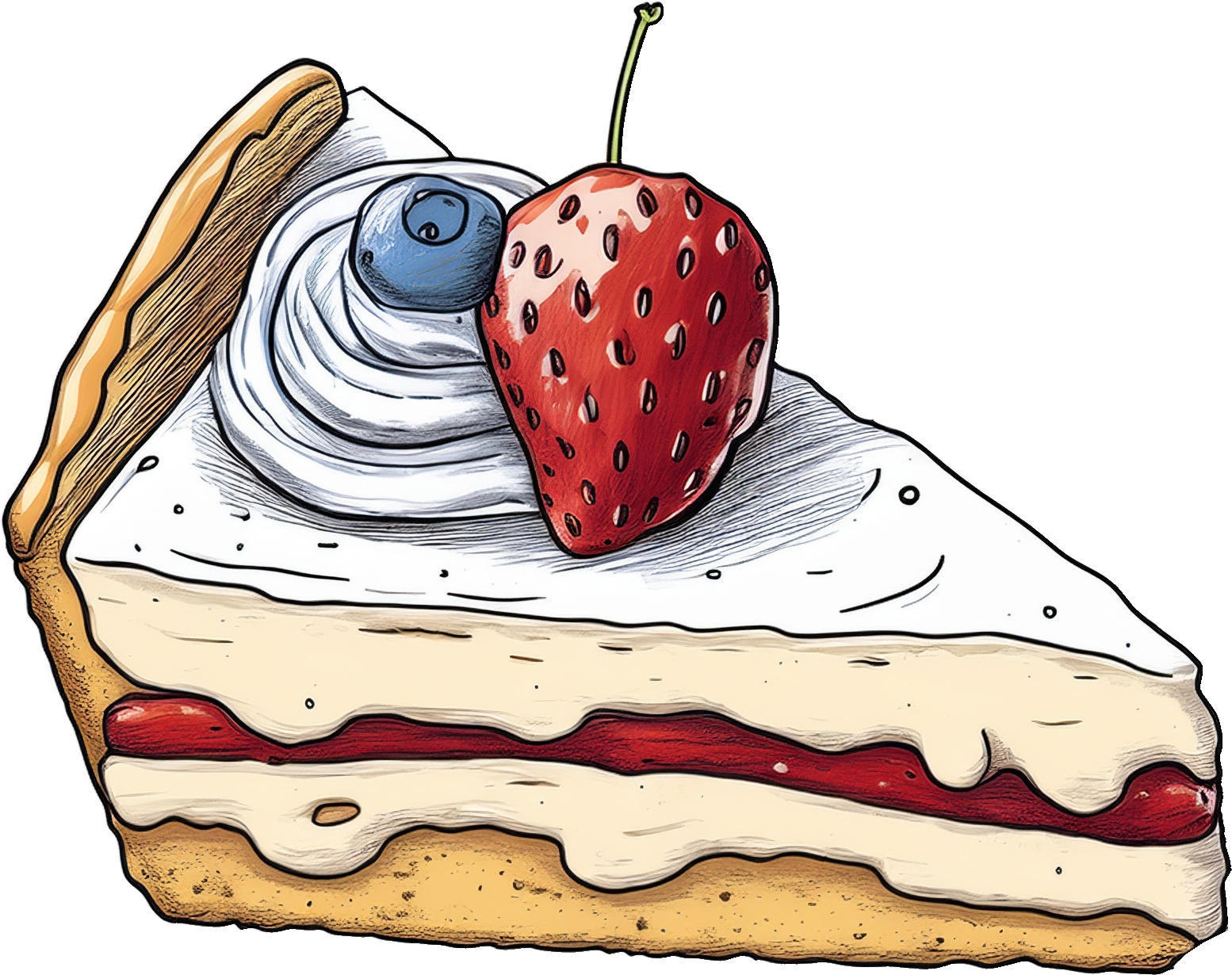 ショートケーキのイラスト｜商用可フリー画像・背景透過