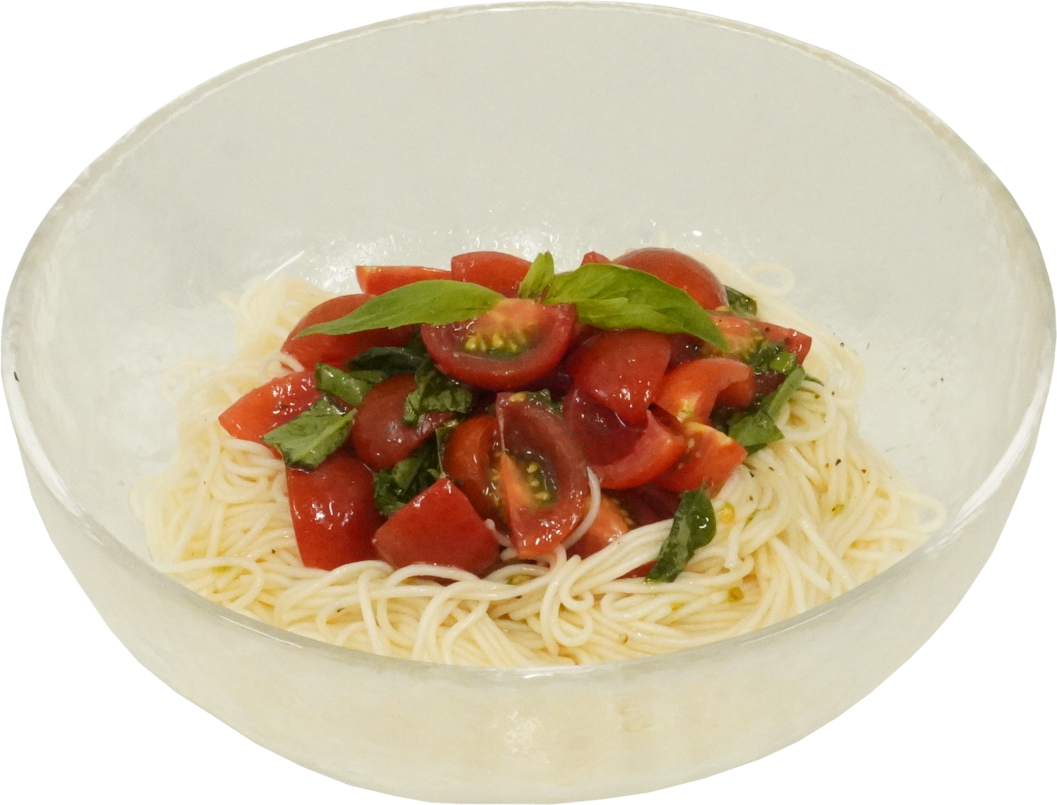 トマトとバジルのそうめん｜商用可フリー画像・背景透過