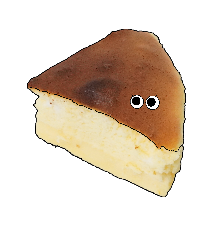 スフレチーズケーキのイラスト｜商用可フリー画像・背景透過