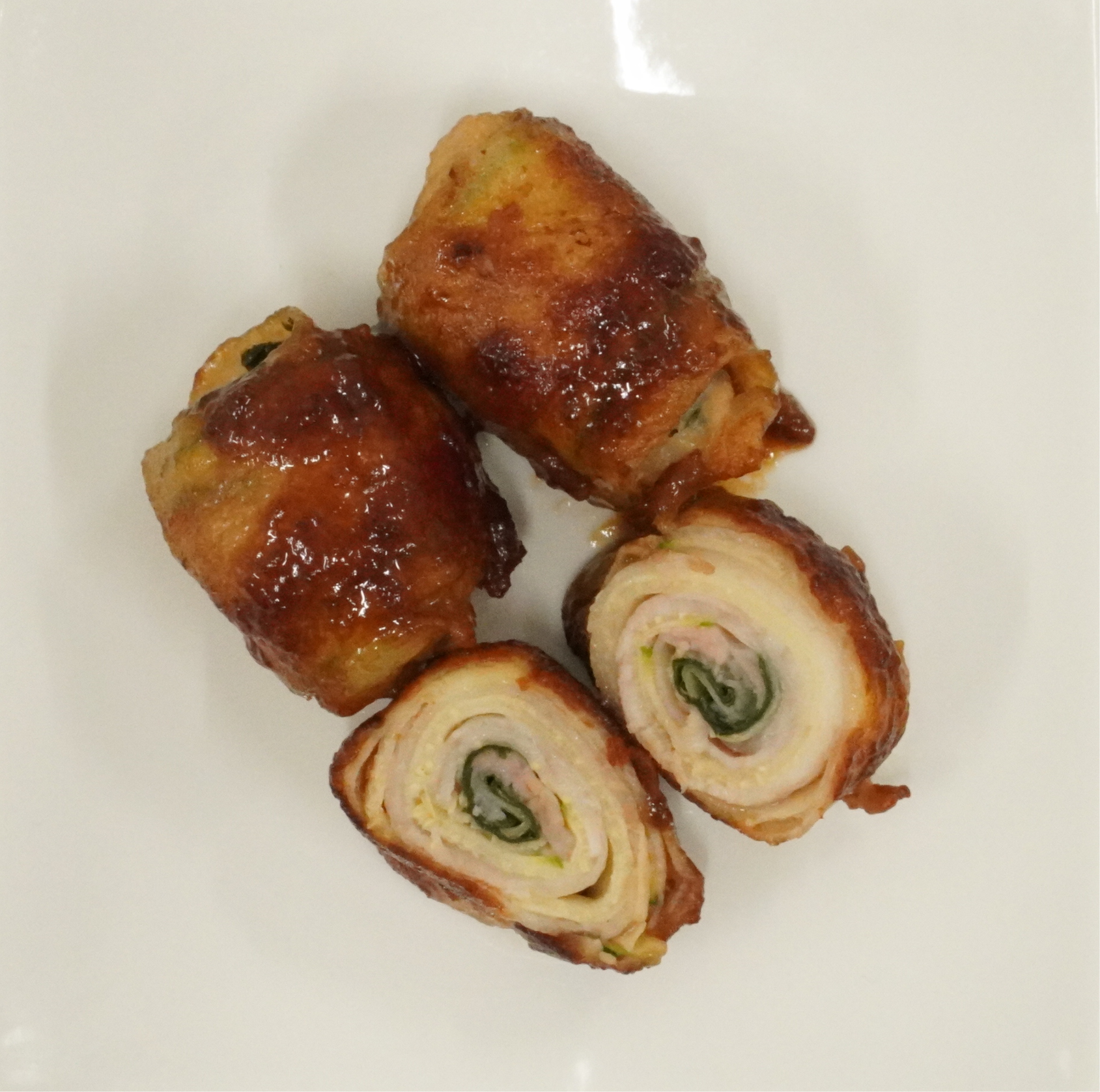 ズッキーニのミルフィーユ巻き｜商用可フリー画像・背景透過