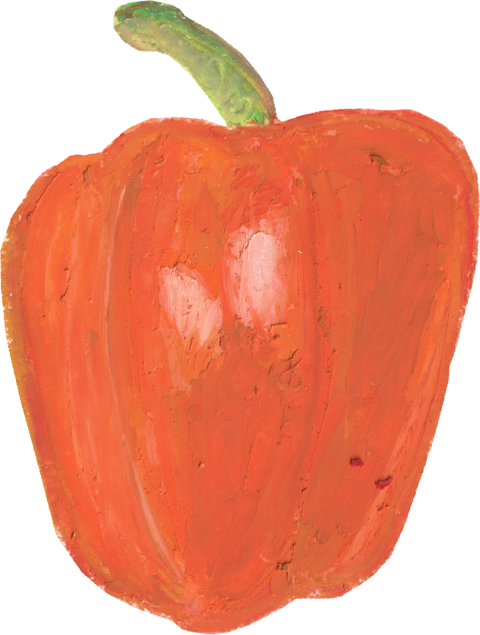 パプリカオレンジのイラスト｜商用可フリー画像・背景透過