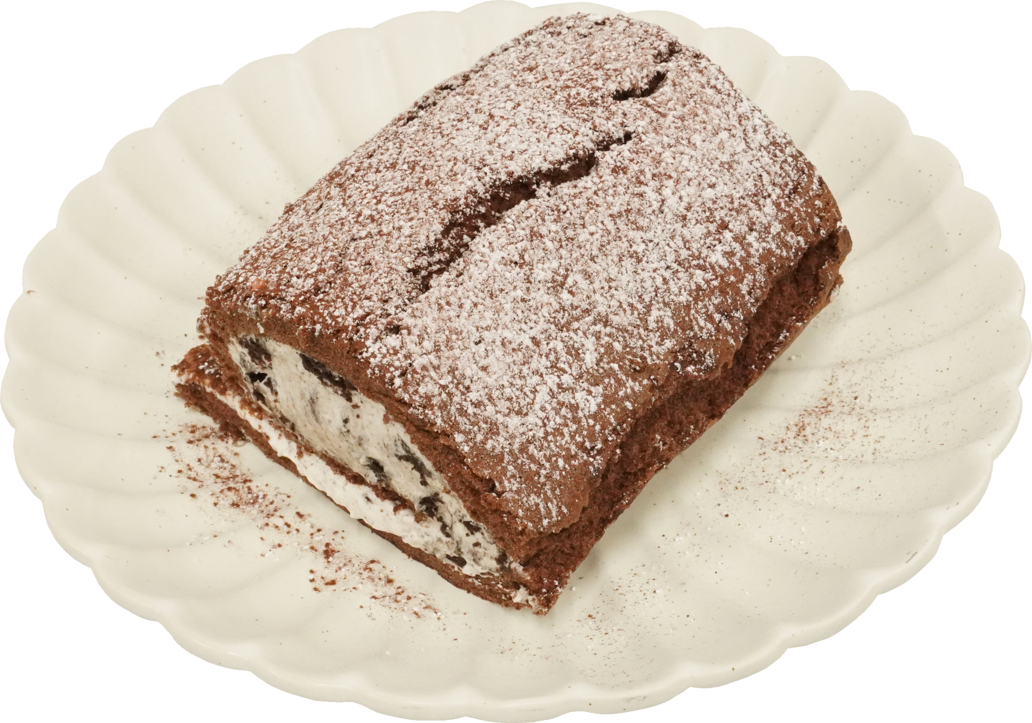 チョコロールケーキ｜商用可フリー画像・背景透過