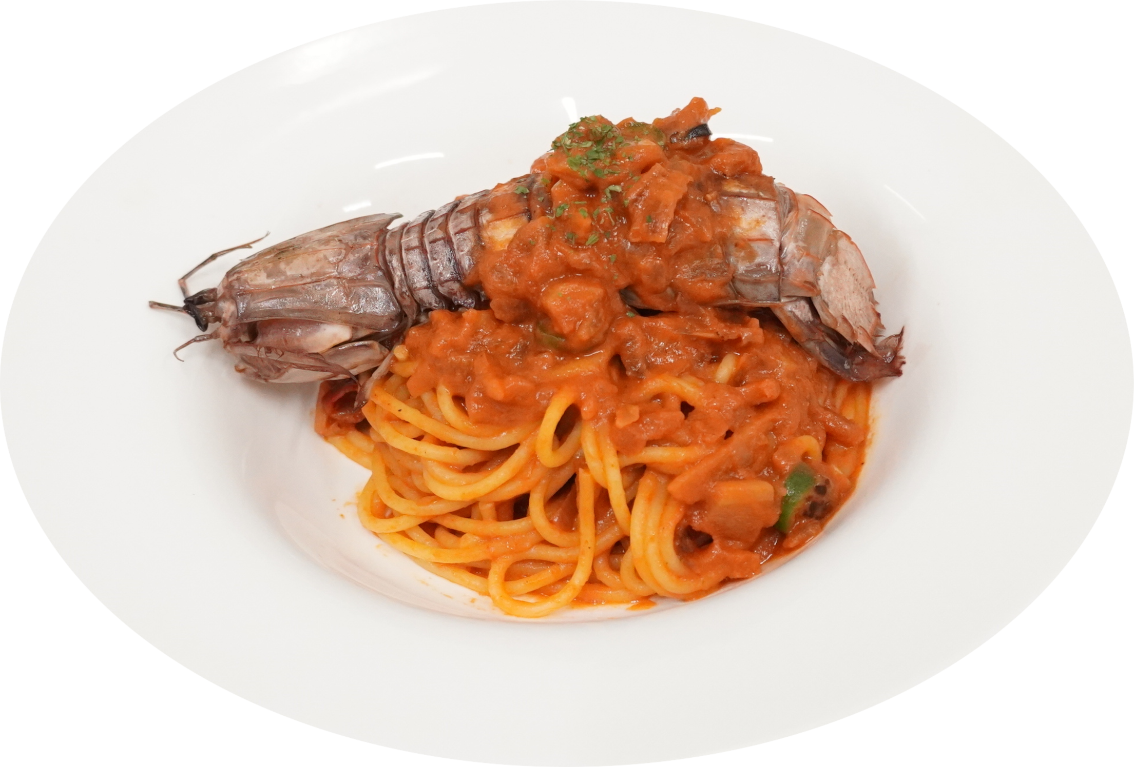 しゃこのトマトパスタ｜商用可フリー画像・背景透過